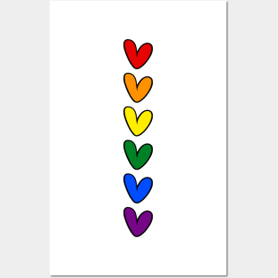 LGBT hearts flag Posters and Art